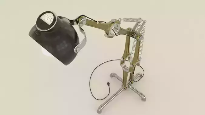 Industrial adjustable lamp  3D model