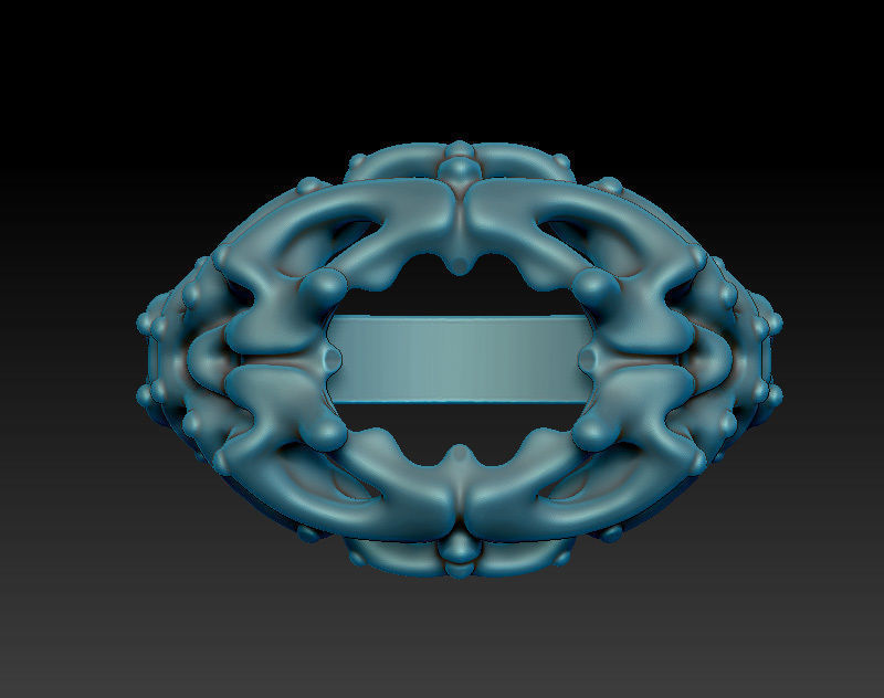 Sculpted ring in a fantasy or vintage style 3D print model_8