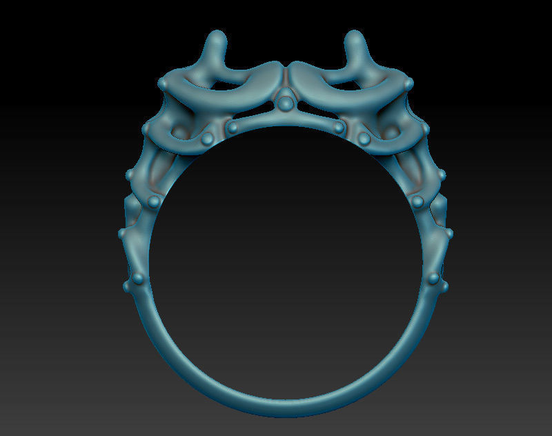 Sculpted ring in a fantasy or vintage style 3D print model_6