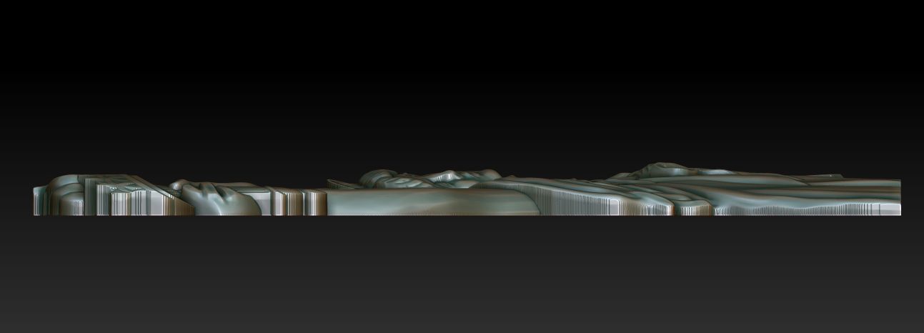 Statue of Liberty bas-relief 3D print model_4