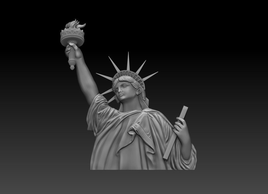 Statue of Liberty bas-relief 3D print model_12