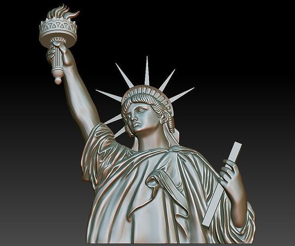 Statue of Liberty bas-relief 3D print model