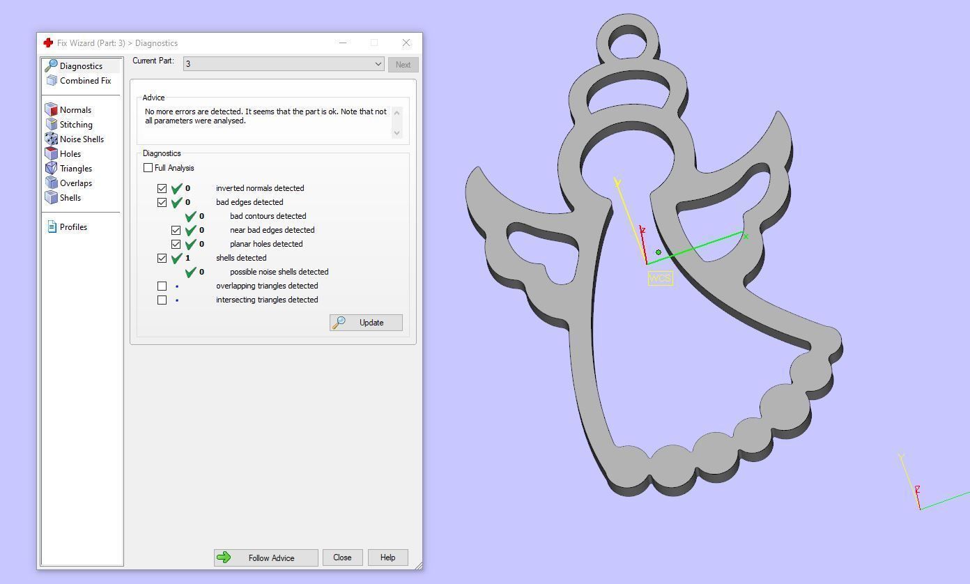 angel pendant 3D print model_3