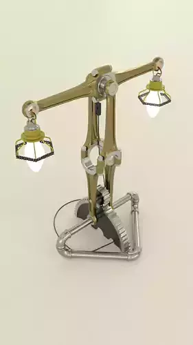Industrial T lamp 3D model