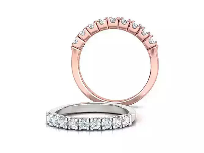 Eternity Wedding Band ring 9 stones 3dmodel 3D print model