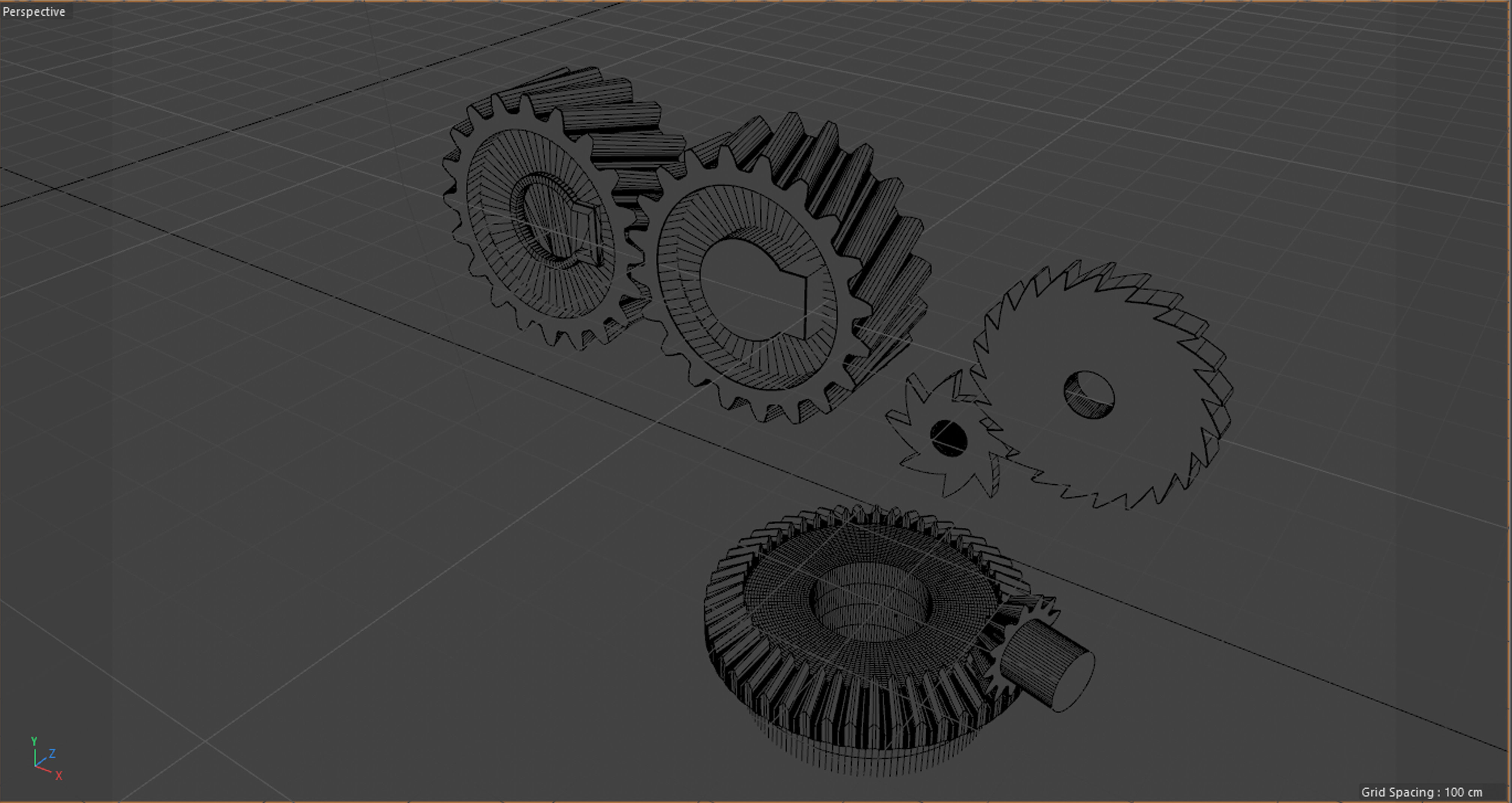 30 gears Low-poly 3D model_14