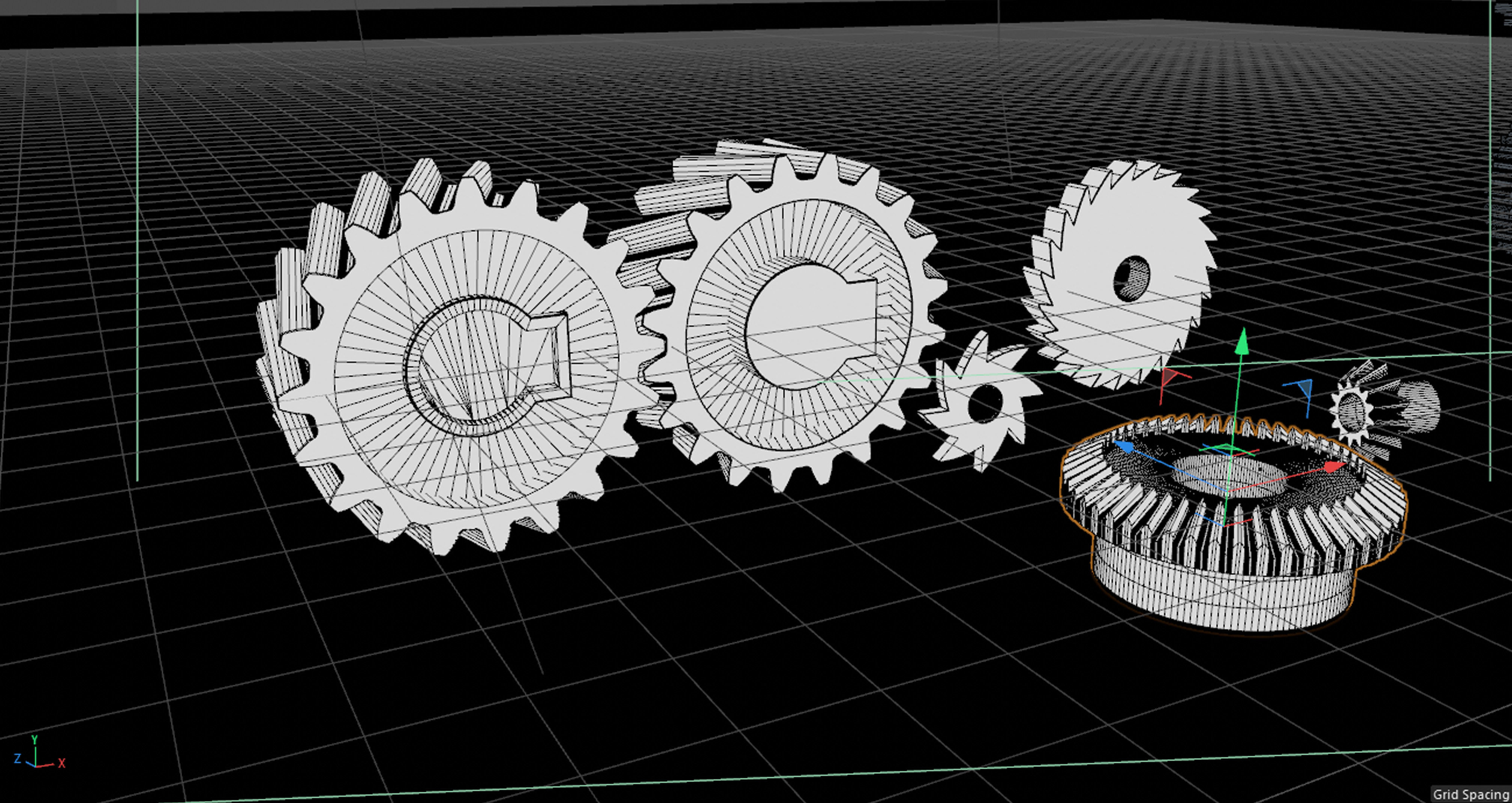 30 gears Low-poly 3D model_13