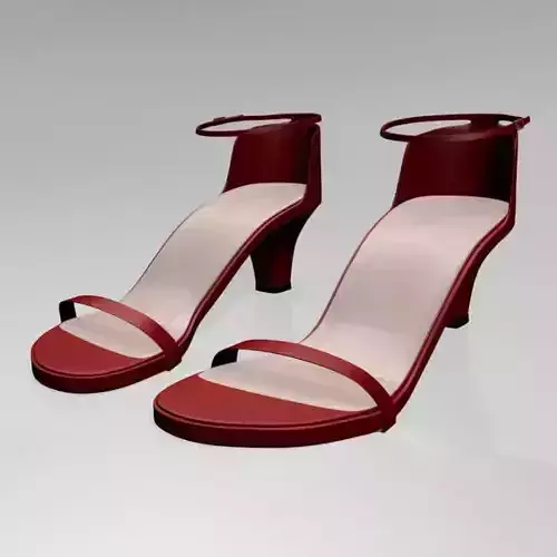 Round-Toe Ankle-Strap Chunky-Heel Sandals 01