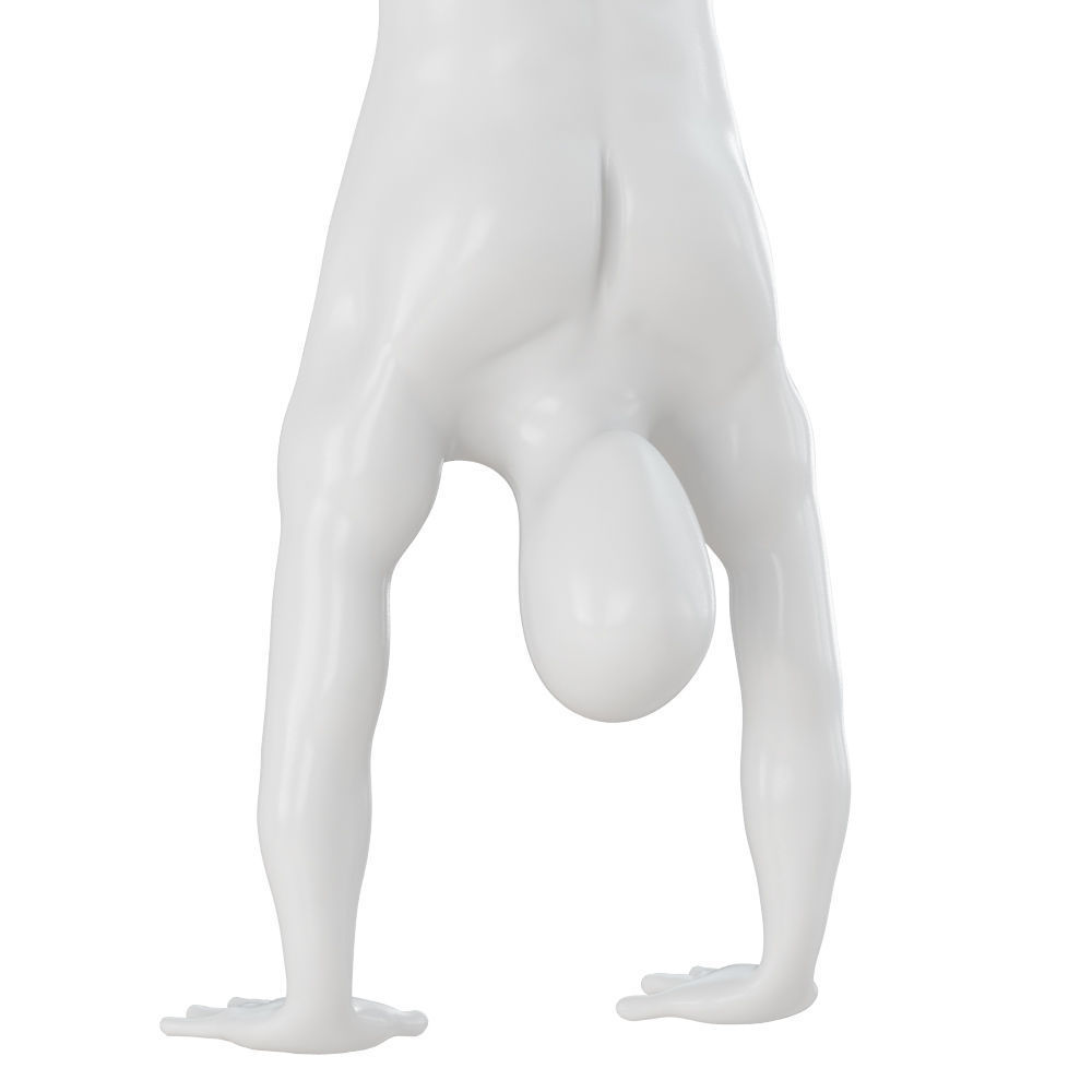 Male mannequin standing on hands 124 3D model_5