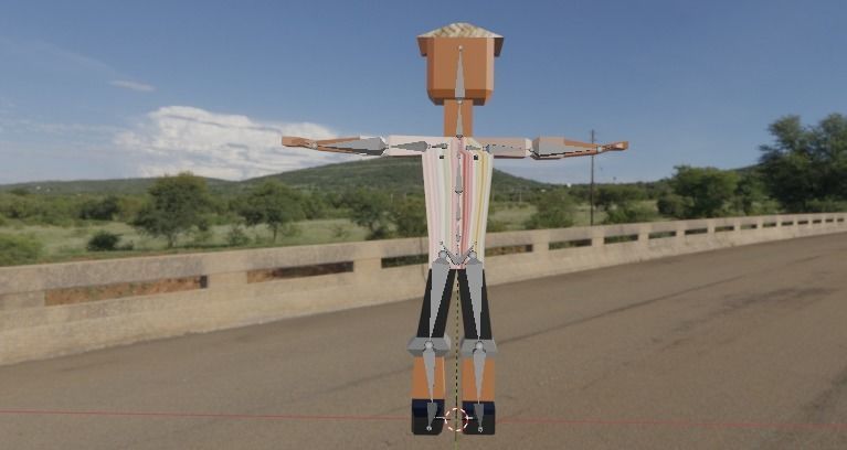 the lowpoly farmer texture of rattan basket 3D model_1