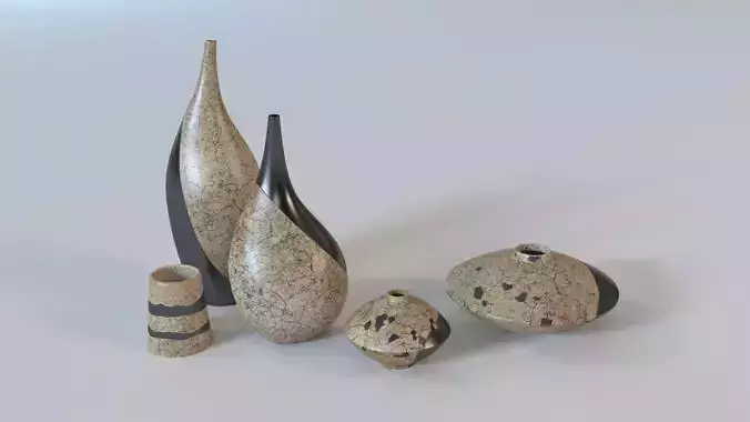 Raku Brushstroke Vases
