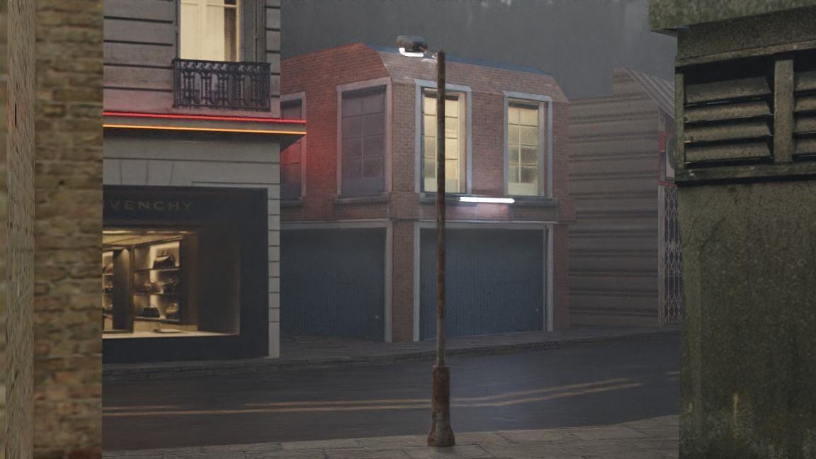 Lonely city Low-poly 3D model_2