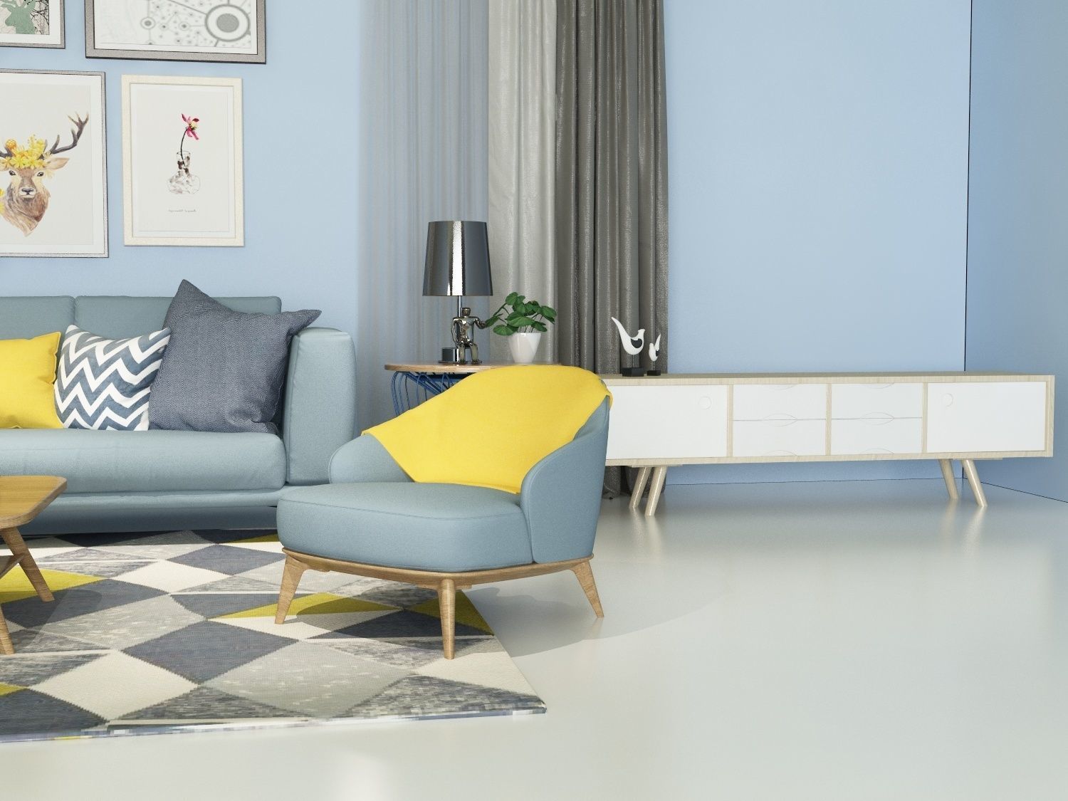 Design Set 2 - Furniture 3D model 3D model_8