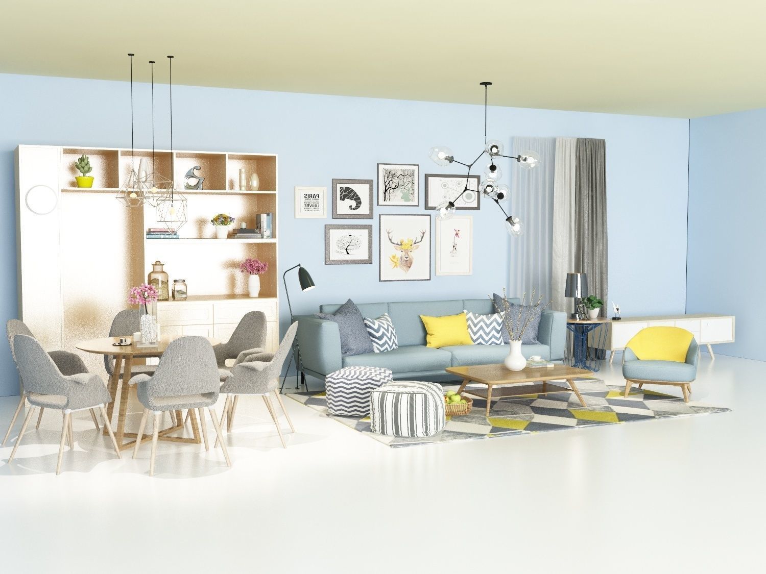 Design Set 2 - Furniture 3D model 3D model_6