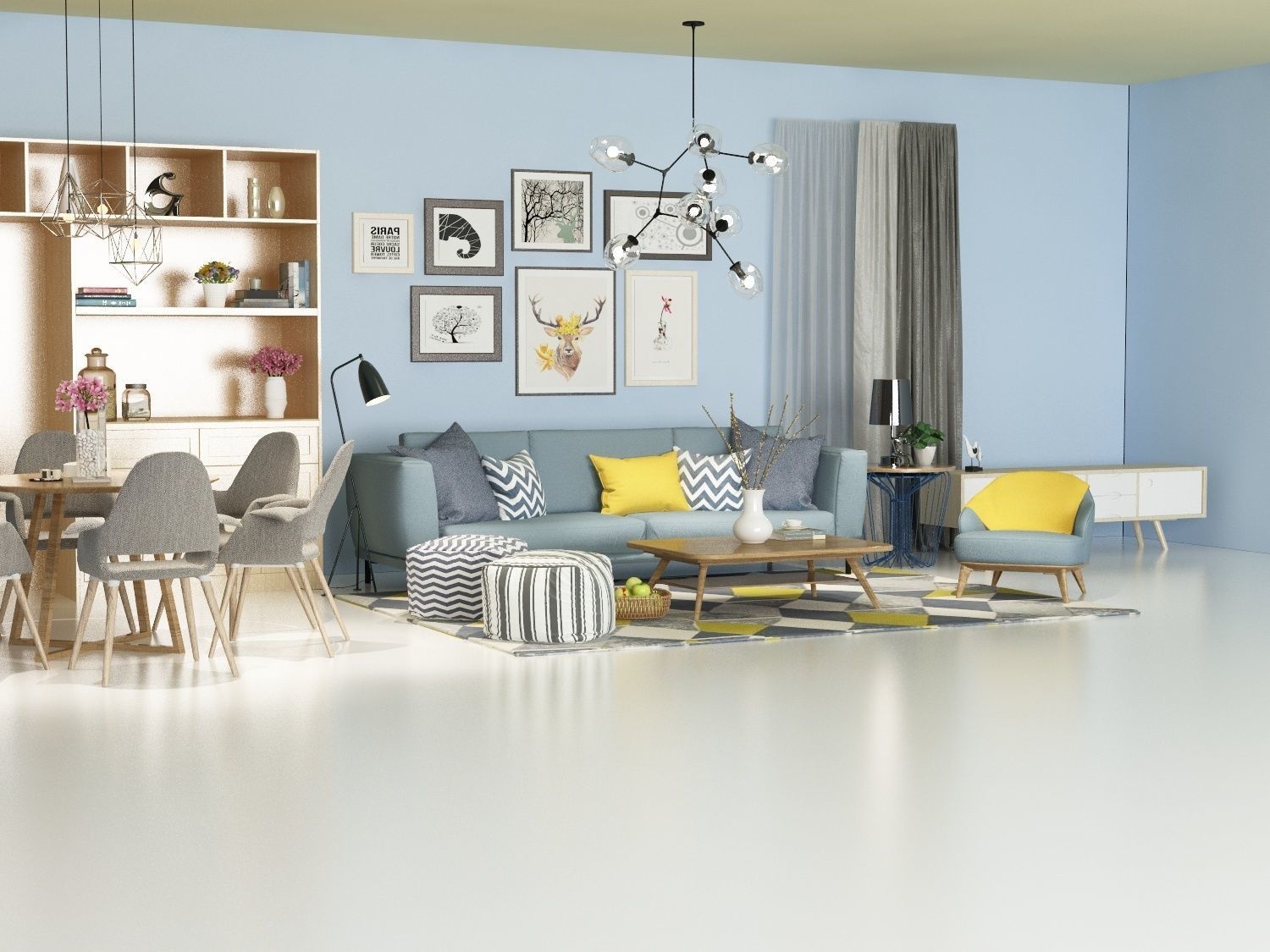 Design Set 2 - Furniture 3D model 3D model_4