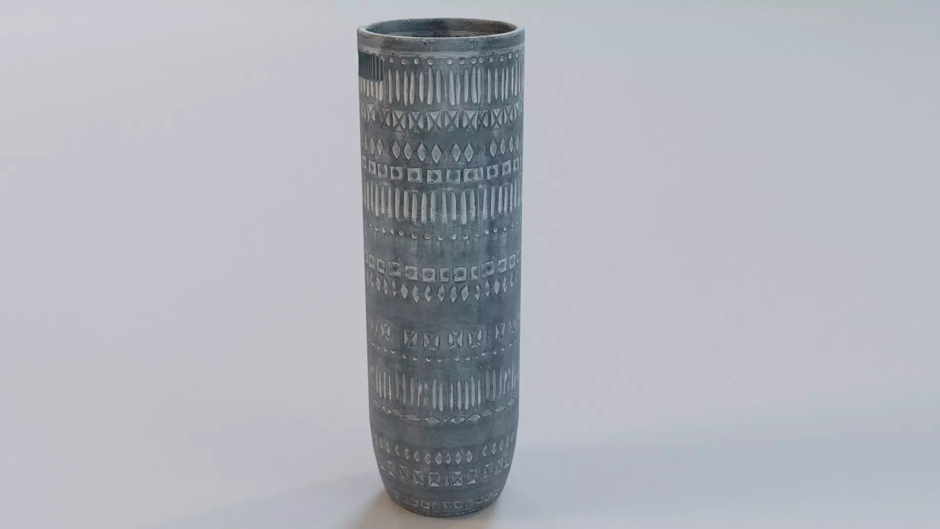 Large Zion Ceramic Vase In Grey And White 3D model_0