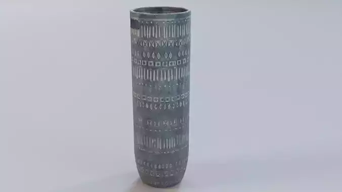 Large Zion Ceramic Vase In Grey And White