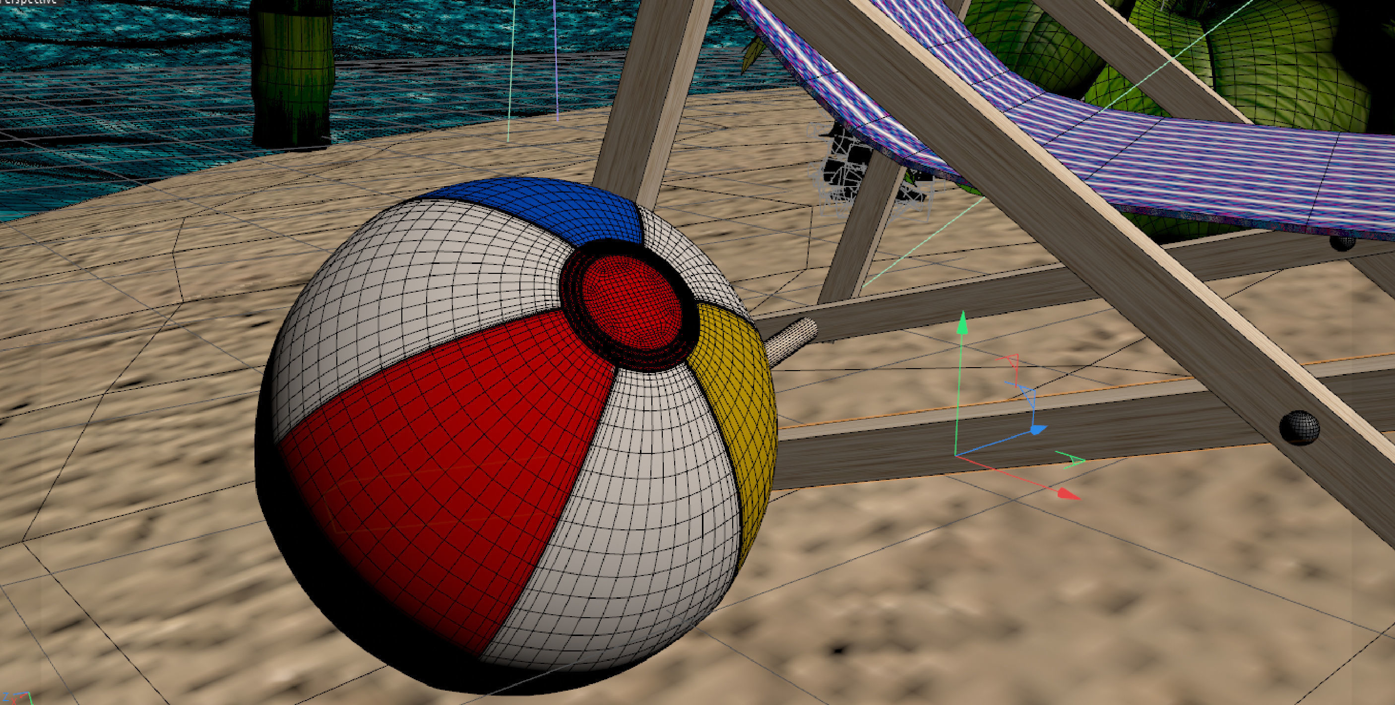  Beach toys sand Low-poly 3D model_13