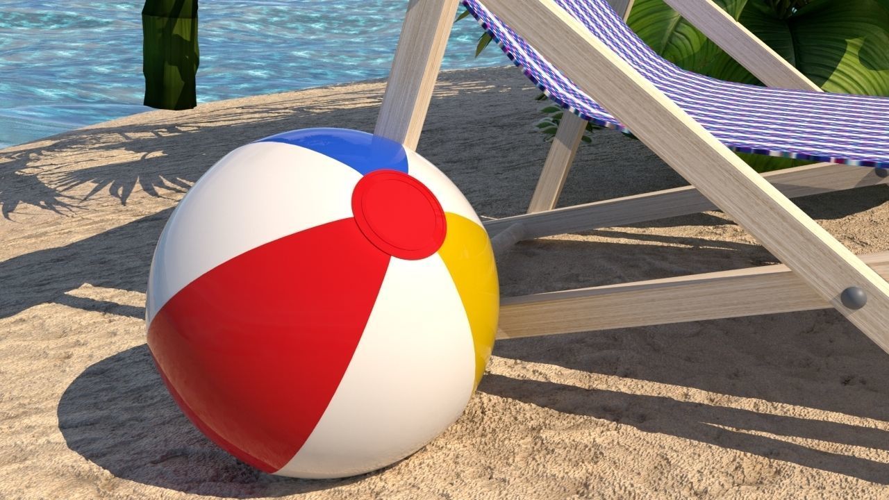  Beach toys sand Low-poly 3D model_7