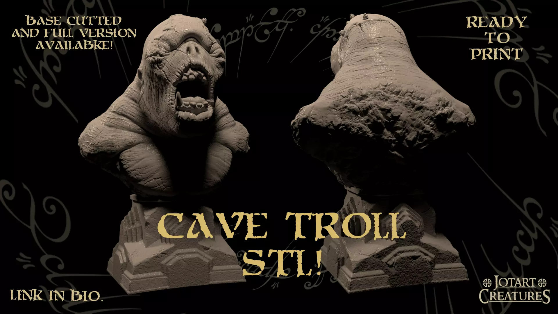Cave Troll STL 3D print model