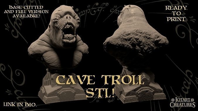 Cave Troll STL 3D print model