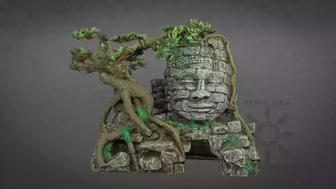 Aquarium Head Sculpture 3D Scan Low-poly 3D model