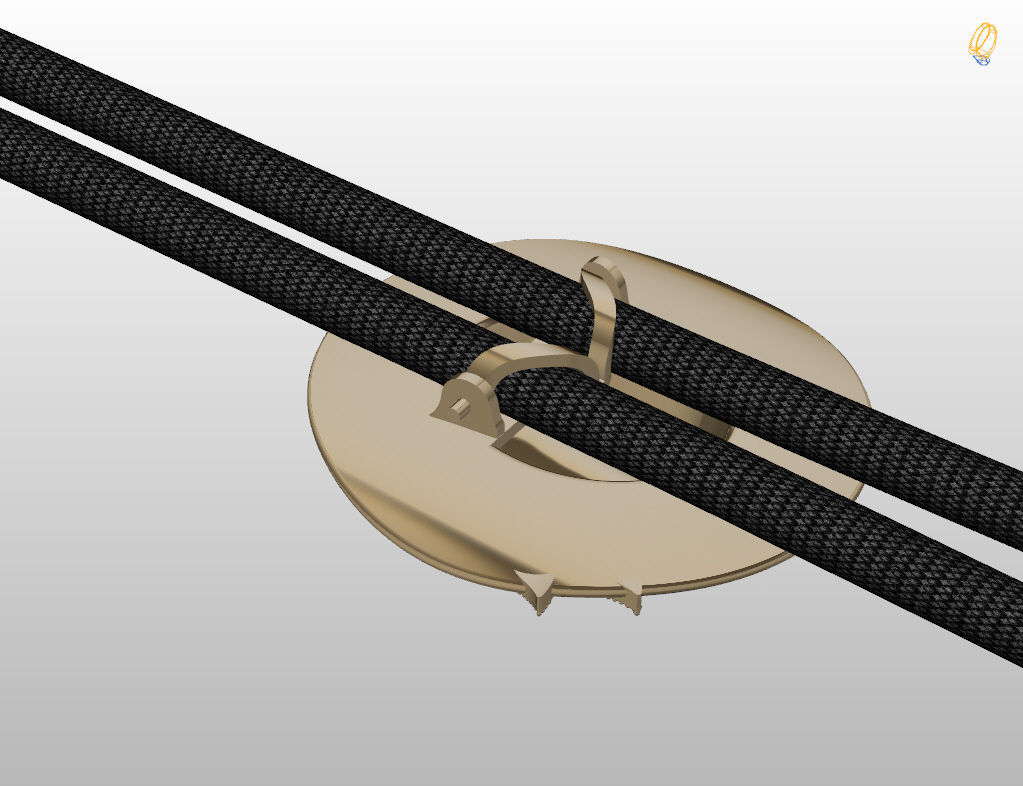 Pendant tie cowboy hat  3D print model_8