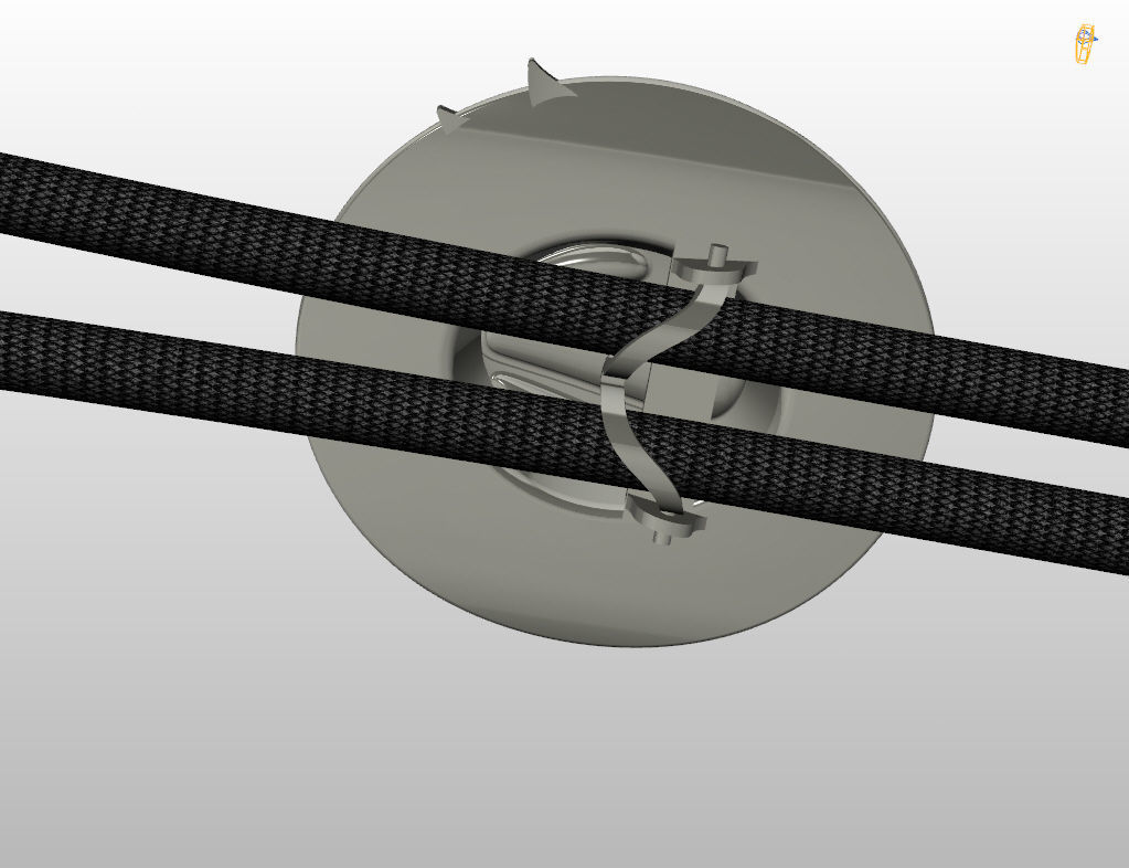 Pendant tie cowboy hat  3D print model_16