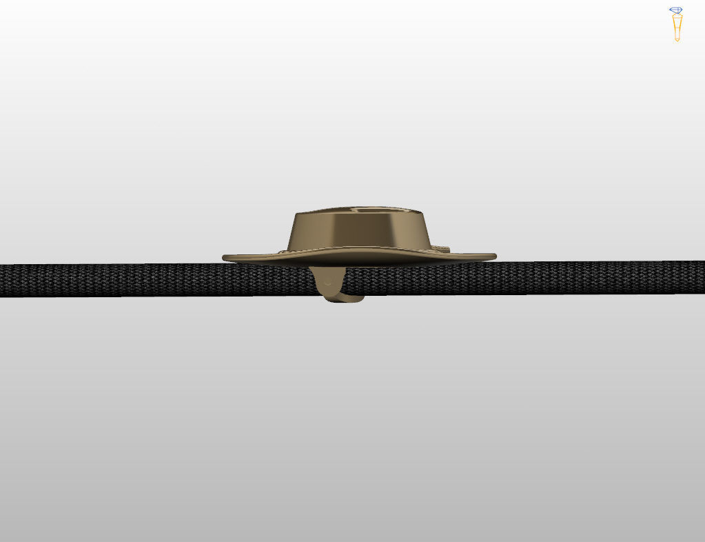 Pendant tie cowboy hat  3D print model_9