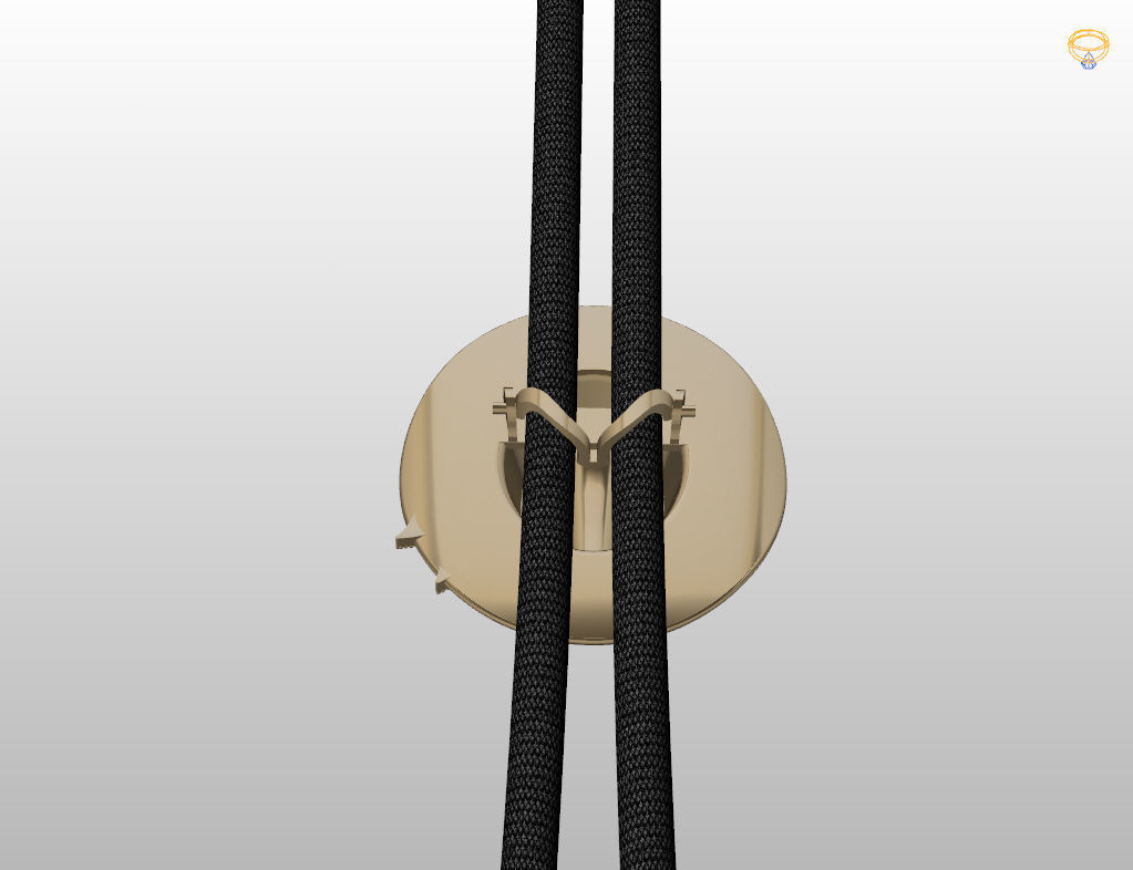 Pendant tie cowboy hat  3D print model_7