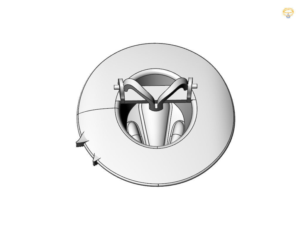 Pendant tie cowboy hat  3D print model_22