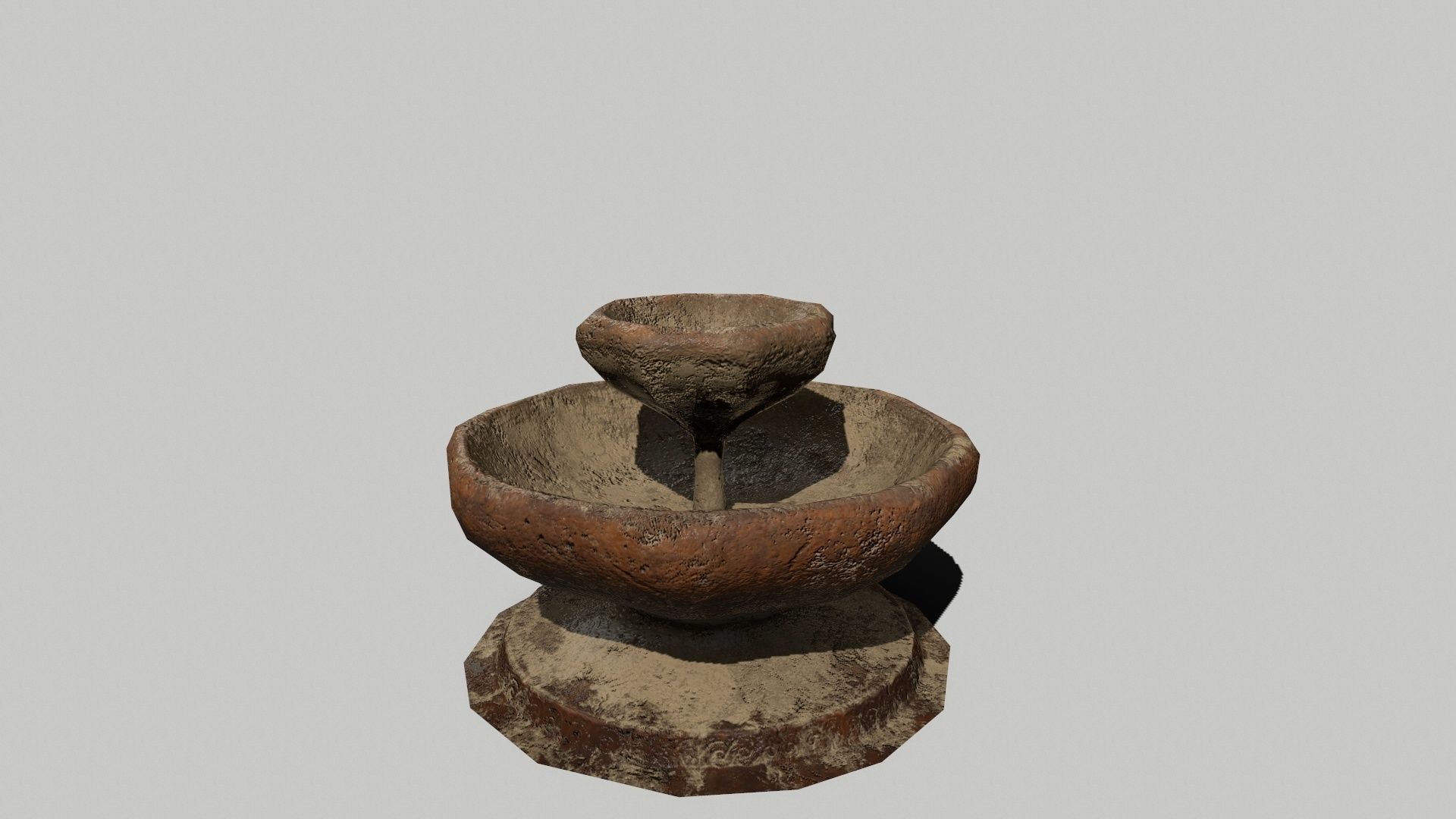 Altar Set wooden wheel Low-poly 3D model_8