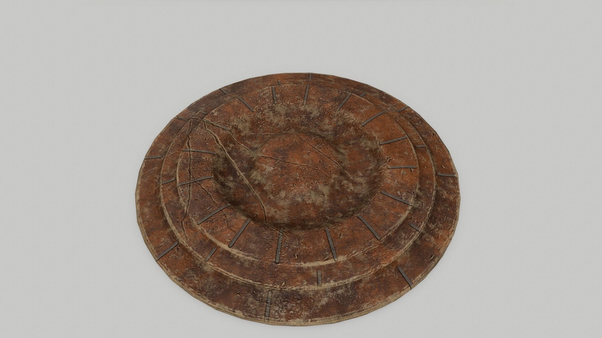 Altar Set wooden wheel Low-poly 3D model_15