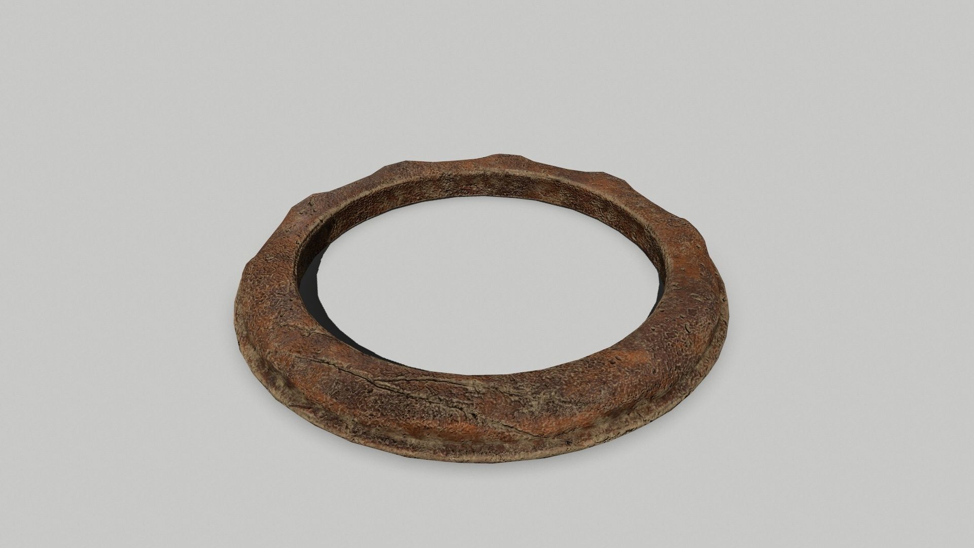 Altar Set wooden wheel Low-poly 3D model_14