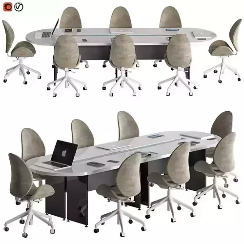 conference table 16 3D model
