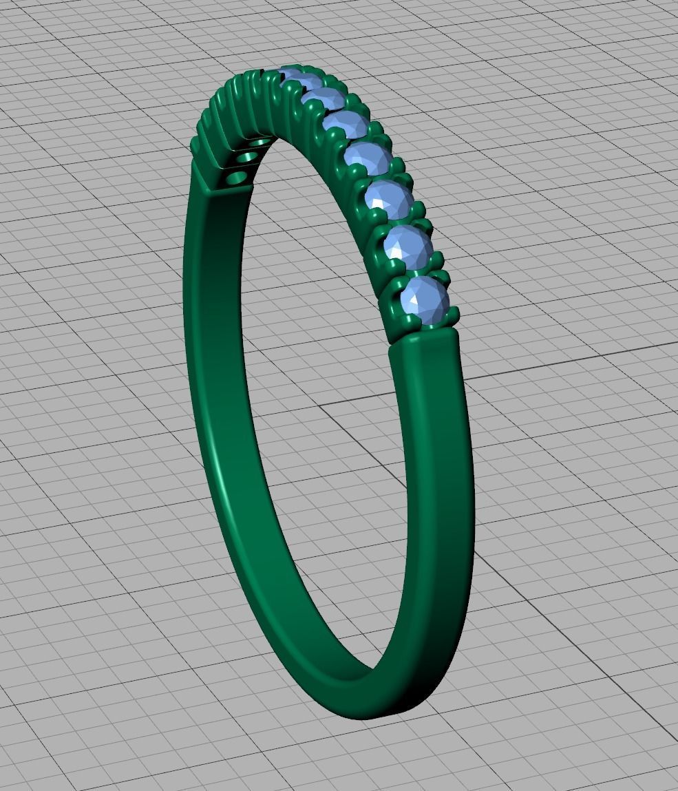 Diamond Ring Stackable Ring 3dmodel 3D print model_18