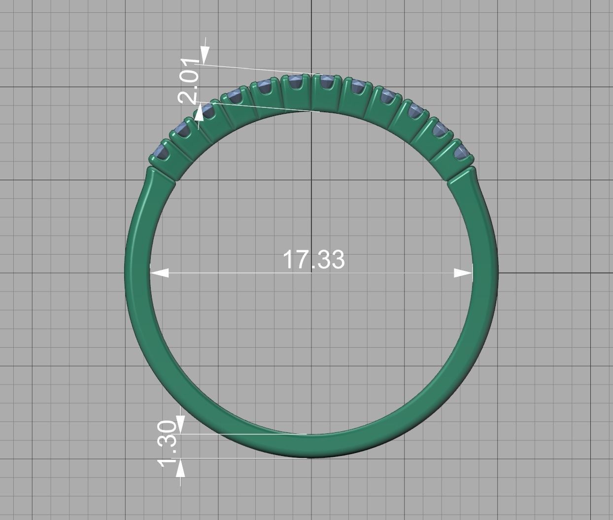Diamond Ring Stackable Ring 3dmodel 3D print model_11