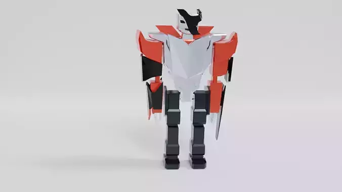 Robot 3d low poly Low-poly 3D model