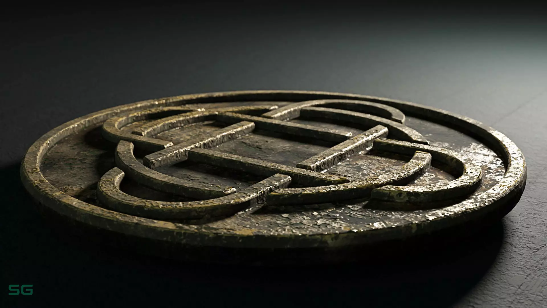 celtic coin Low-poly 3D model