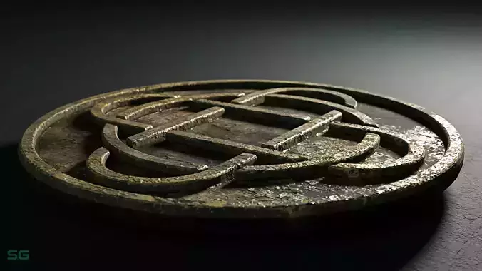 celtic coin Low-poly 3D model