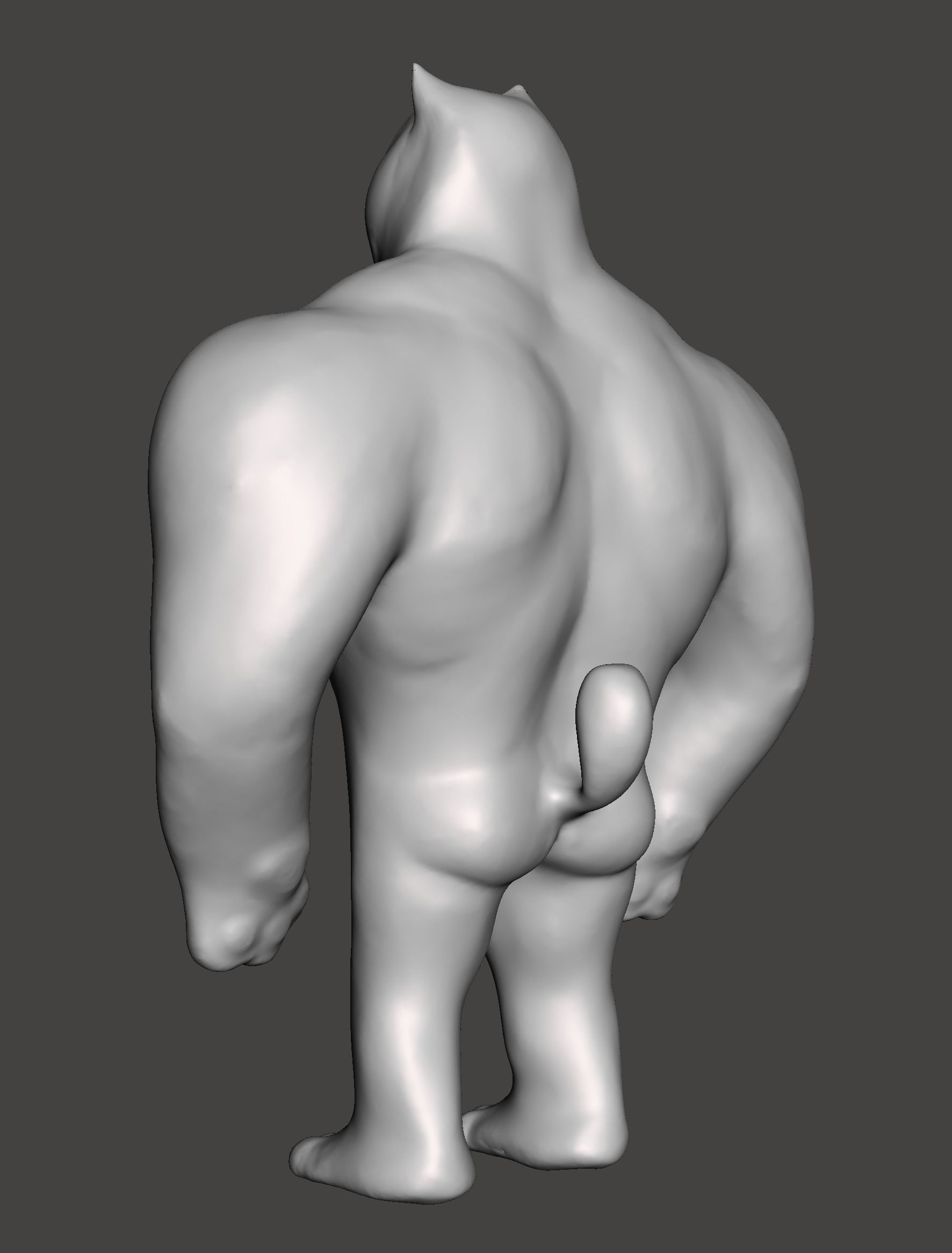 Swole Doge - Much Wow - Dogecoin Mascot 3D Model for 3D Printing 3D print model_3