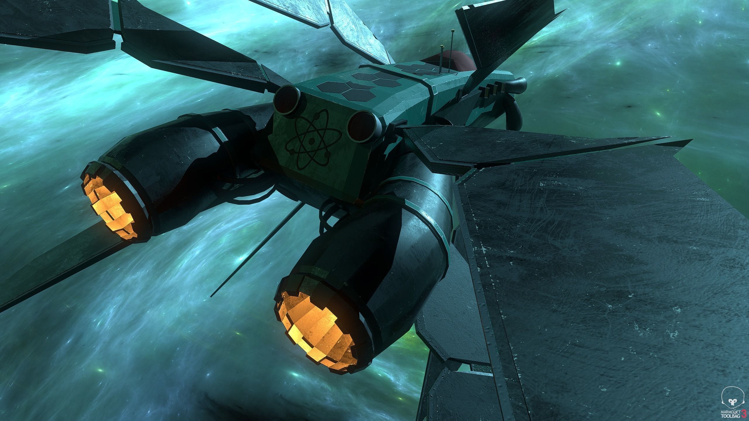 3D starhip FBX Low-poly 3D model_3