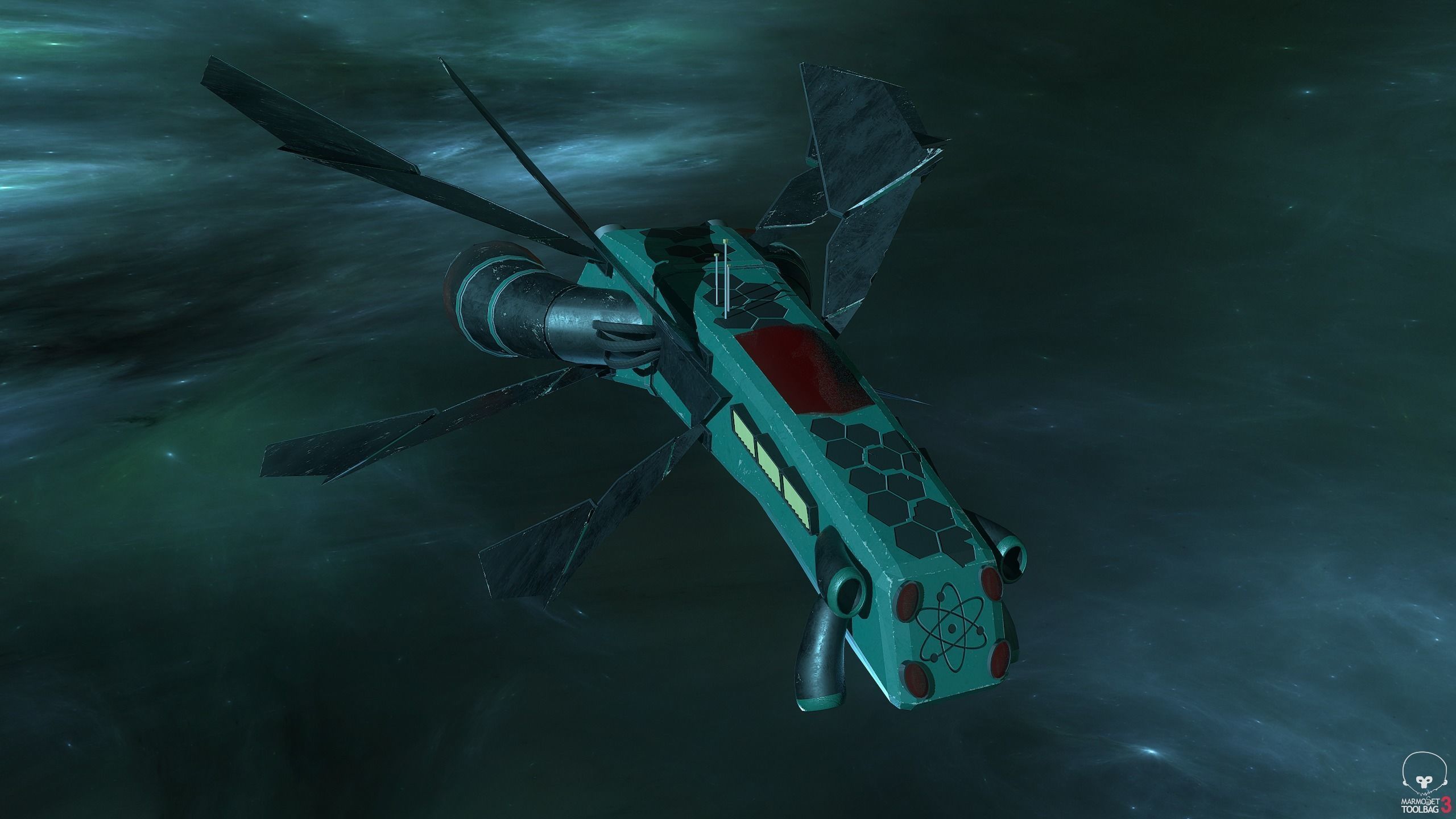 3D starhip FBX Low-poly 3D model_12