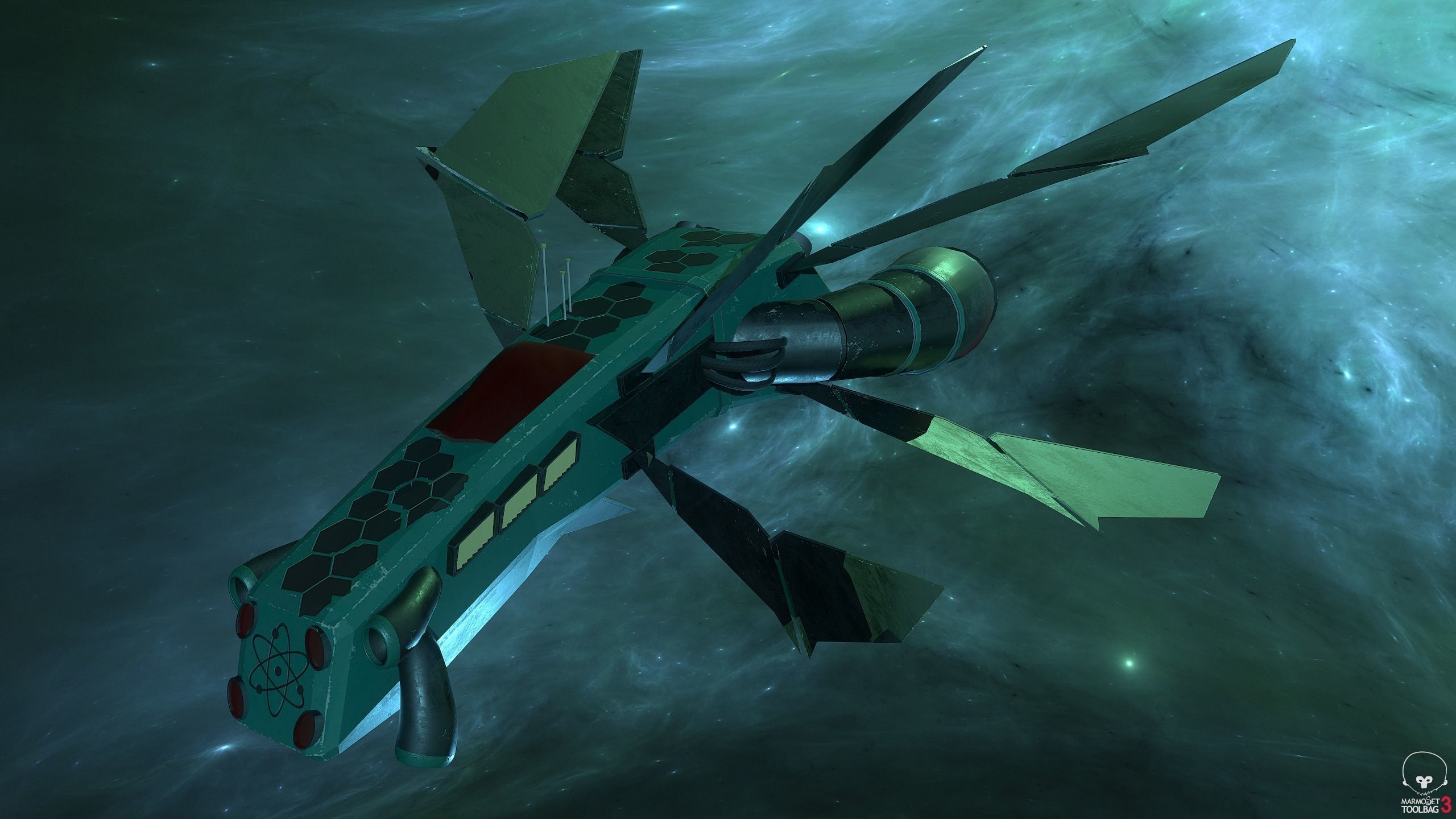 3D starhip FBX Low-poly 3D model_8