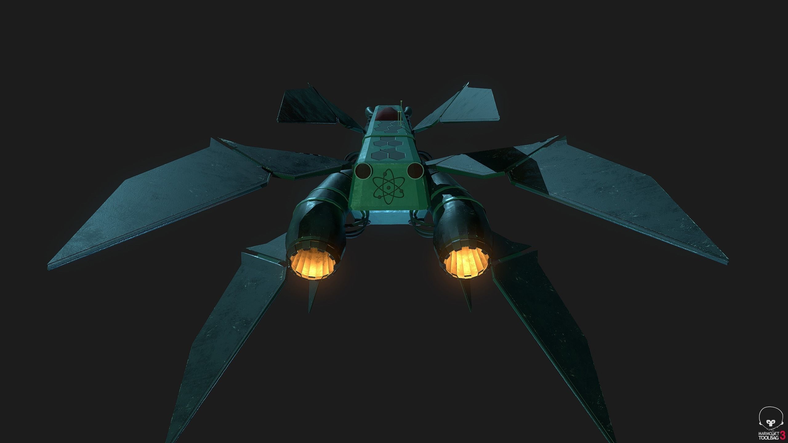 3D starhip FBX Low-poly 3D model_18