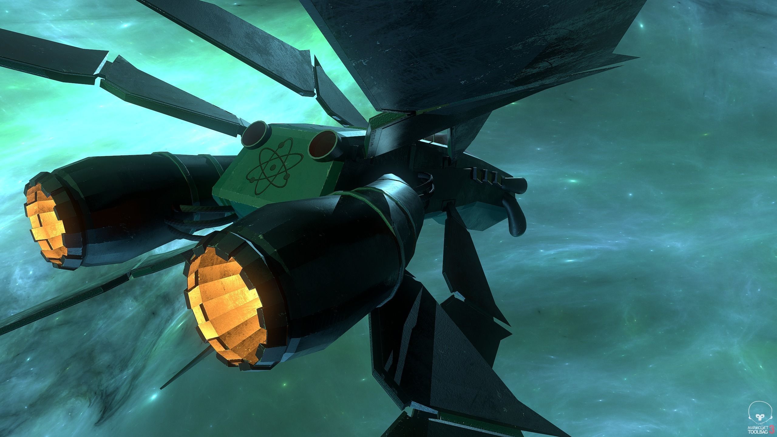 3D starhip FBX Low-poly 3D model_13