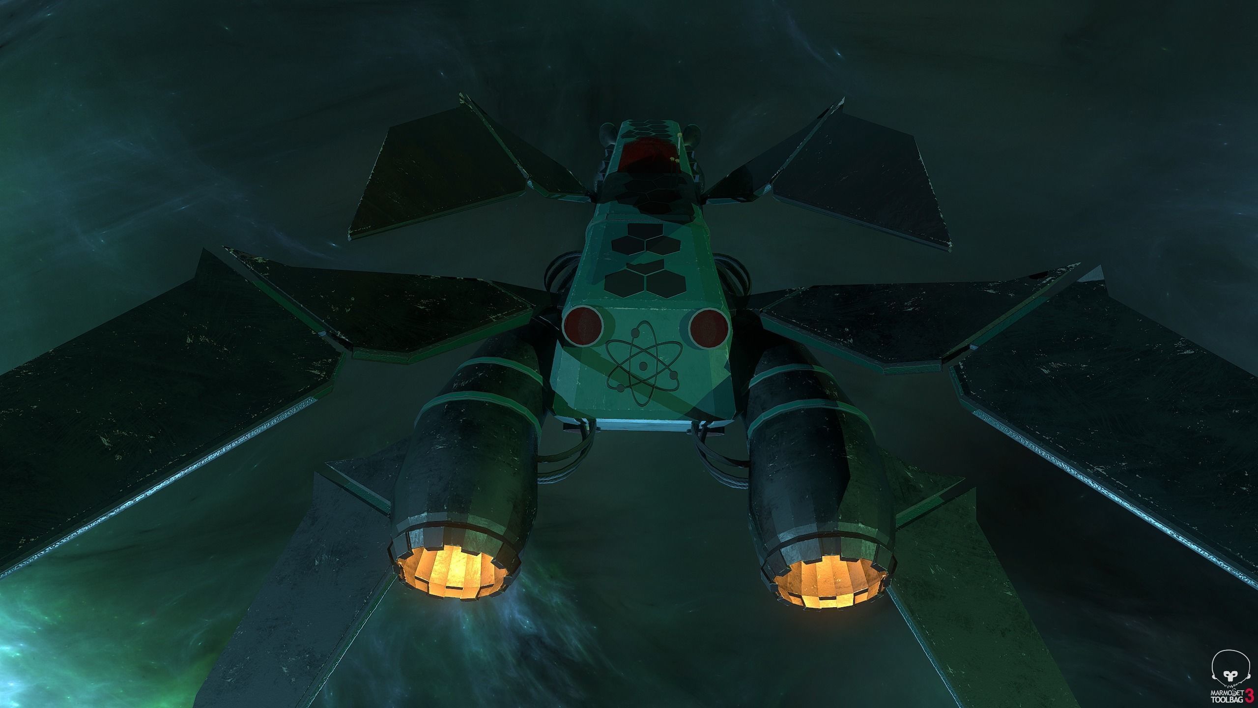 3D starhip FBX Low-poly 3D model_5