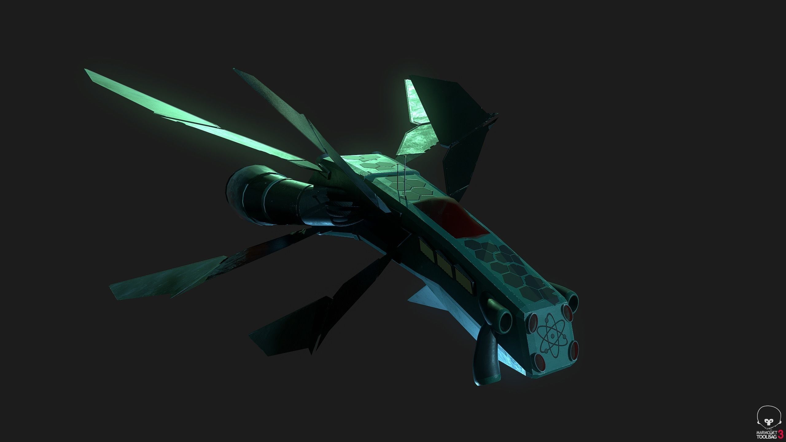 3D starhip FBX Low-poly 3D model_17