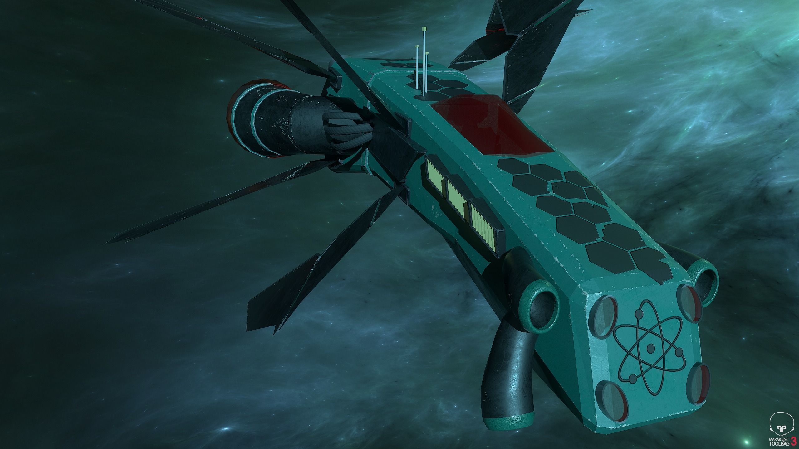 3D starhip FBX Low-poly 3D model_2