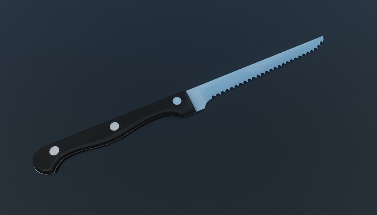 Steak Knife 3D Model Low-poly 3D model_2